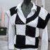 Wednesday Chessboard Crochet Vest