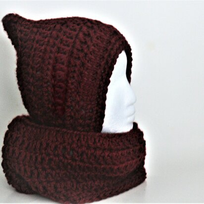 Easy Womens Pixie Hat and Cowl