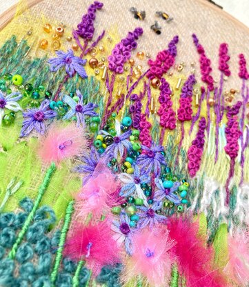 Rowandean Carnations and Loosestrife Embroidery Kit