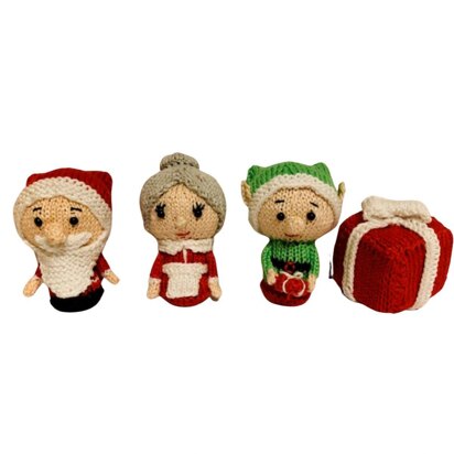 Christmas Characters Set 1 - Santa, Mrs.Claus, Elf and Present