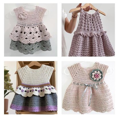 4 Crochet Dress Patterns Kids