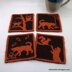 Cats in Fall Coasters