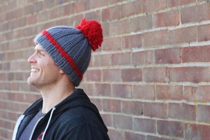 Ribbed Bobble Winter Hat