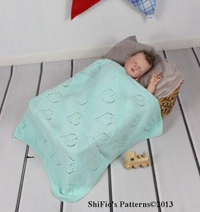 Heart Blanket Knitting Pattern #131