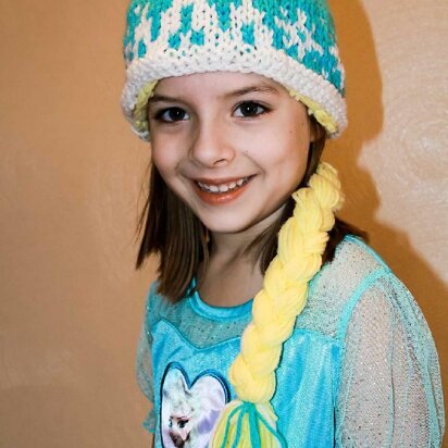 Snow tiara and braid hat - knitting pattern