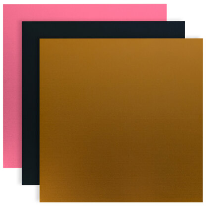 Silhouette America Silhouette Curio Metal Etching Sheets 5"X7" 3/Pkg - Black, Gold, Pink
