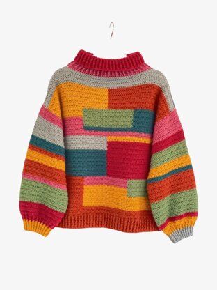 Fluffy Day Colour Block Sweater