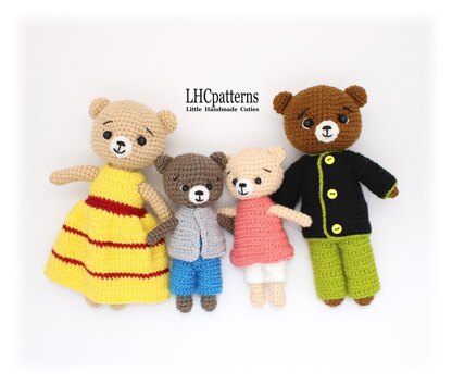 Bear Family Crochet Pattern