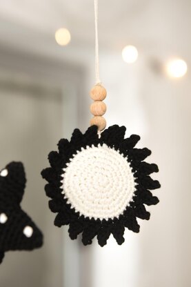 Crochet Sun, Moon and Star Baby Gym Toys