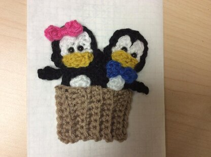 Hot Air Balloon and Penguin Applique