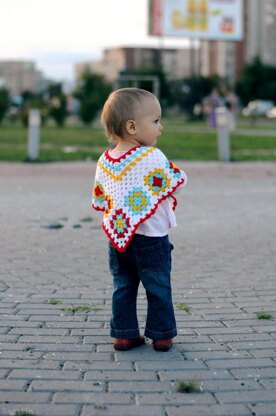 Tiny Dancer baby girl crochet poncho wrap