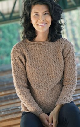 Hollow Oak Pullover in Cascade Yarns Aegean Tweed - DK654 - Downloadable PDF