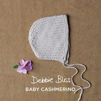 Super Simple Bonnet - Free Knitting Pattern in Debbie Bliss Baby Cashmerino - Downloadable PDF