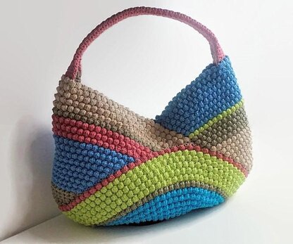 Multi-color crochet bag