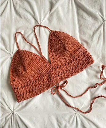 Bralette for Women Basic Bralette Knitting Pattern Knit Crop Top