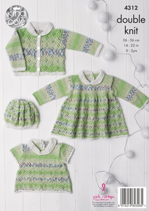 Baby Set in King Cole DK - 4312 - Downloadable PDF