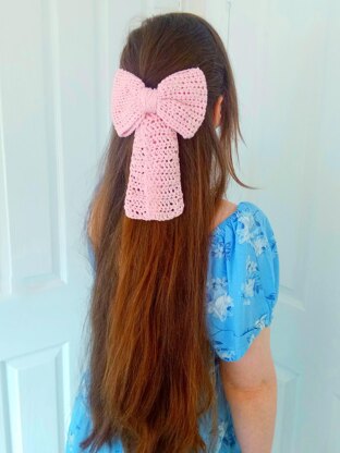 Crochet Hair Bow Slide Pattern