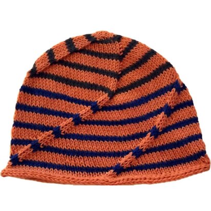 Swirly Swoosh Hat - knitting pattern