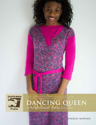 Dancing Queen V - Neck Tunic Dresses in Juniper Moon Farm Findley and Findley Dappled - Downloadable PDF