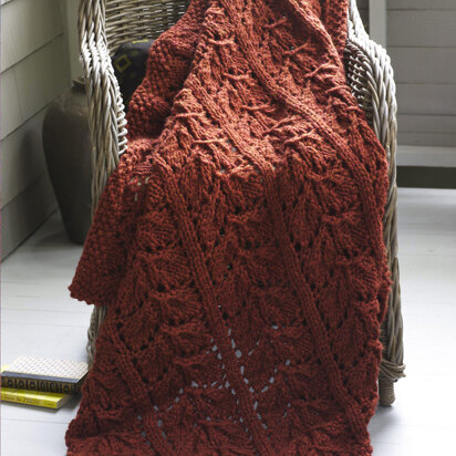 Autumn Leaves Afghan in Lion Brand Wool-Ease Thick & Quick - 90329AD - knitting pattern