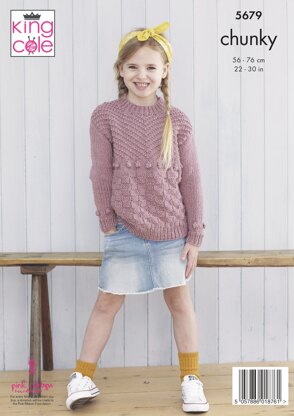 Sweater and Cardigan Knitted in King Cole Subtle Drifter Chunky - 5679 - Downloadable PDF
