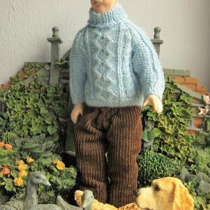 1:12th scale Aran sweater 10