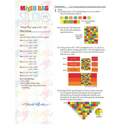 Moda Fabrics Which Way Quilt - Downloadable PDF