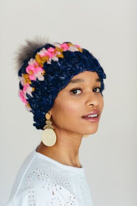 Cozy Thoughts Beanie Hat in Knit Collage Sister - Downloadable PDF