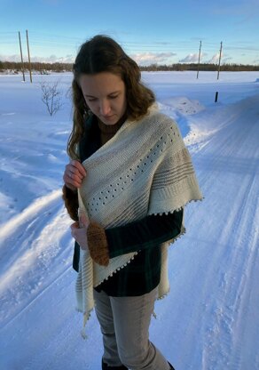 Snow night shawl