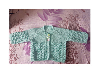 Baby Cardigan Cotton Aran