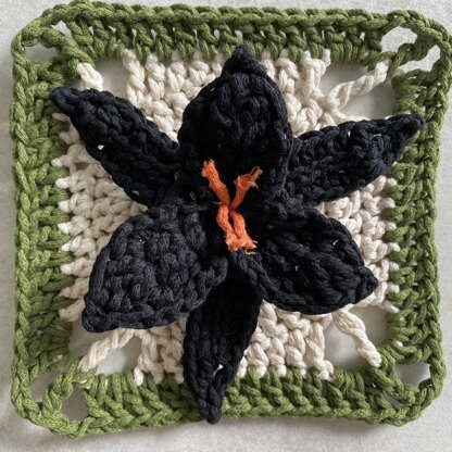 Halloween Lily Granny Square