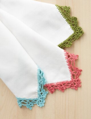 Lace Napkin Edging in Bernat Handicrafter Crochet Thread