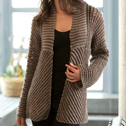 Glamour Jacket in Lion Brand Vanna's Glamour - L10351 - knitting pattern