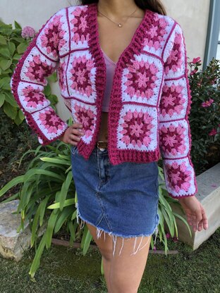 Marissa Collection Granny Square Cardigan