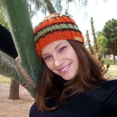 Striped Hat, Striped Beanie - knitting pattern