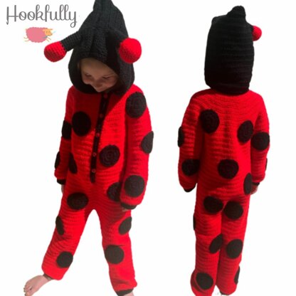 Ladybug kids onesie pyjamas