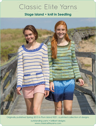 Stage Island Pullover in Classic Elite Yarns Seedling - Downloadable PDF