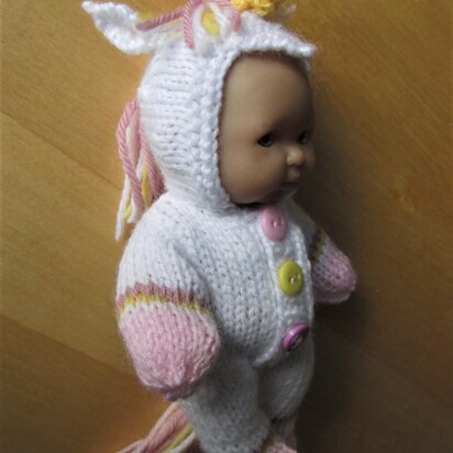 5 inch Berenguer Doll Unicorn Outfit