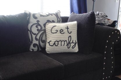 Get Comfy Crochet Pillow