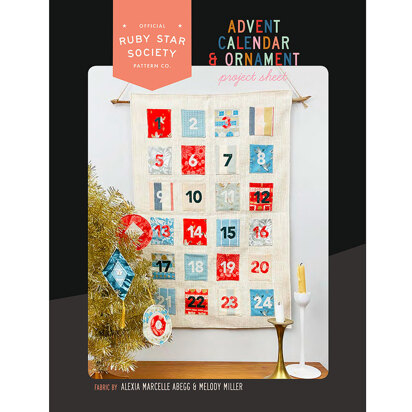 Moda Fabrics Advent Calendar & Ornament Quilt - Downloadable PDF