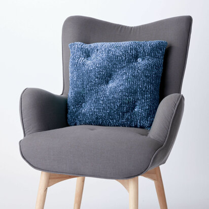 Tufted Knit Cushion in Bernat Velvet - BRK0520-012169M - Downloadable PDF