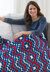 Patriotic Pride Throw in Red Heart Super Saver Economy Solids - LW4601 - Downloadable PDF