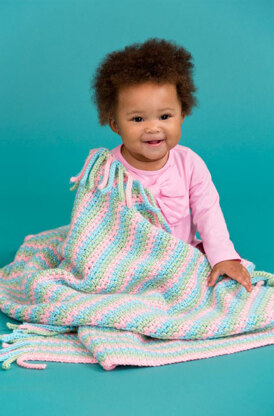 Pretty in Pastels Baby Blanket in Red Heart Soft Baby Steps - LW3513EN