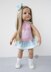 Outfit Flower knitting flat for 18 in doll