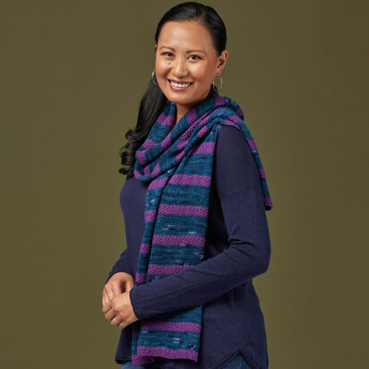 1251 Atacama - Scarf Knitting Pattern for Women in Valley Yarns Huntington and Huntington Splash