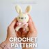 Bunny rattle with teether ring