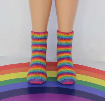 Fuzzy Rainbow Socks