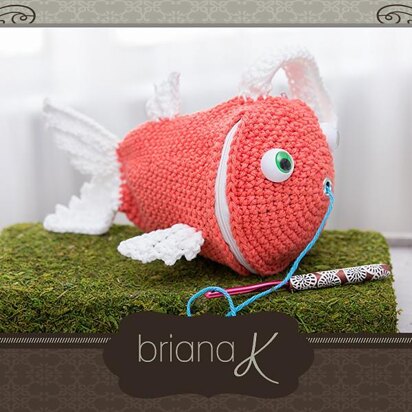 Fish Wristlet Yarn Holder Bag