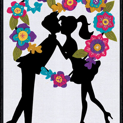 Design Works First Date Silhouette Needle Felting Kit - 10 x 13