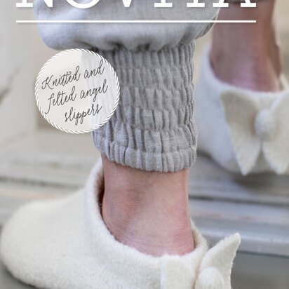 Knitted and Felted Angel Slippers in Novita Natura - Downloadable PDF